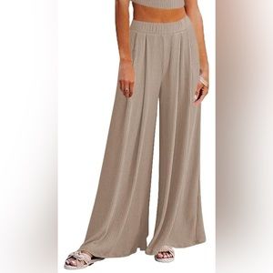 Taupe colored Linen Palazzo/Lounge Pants